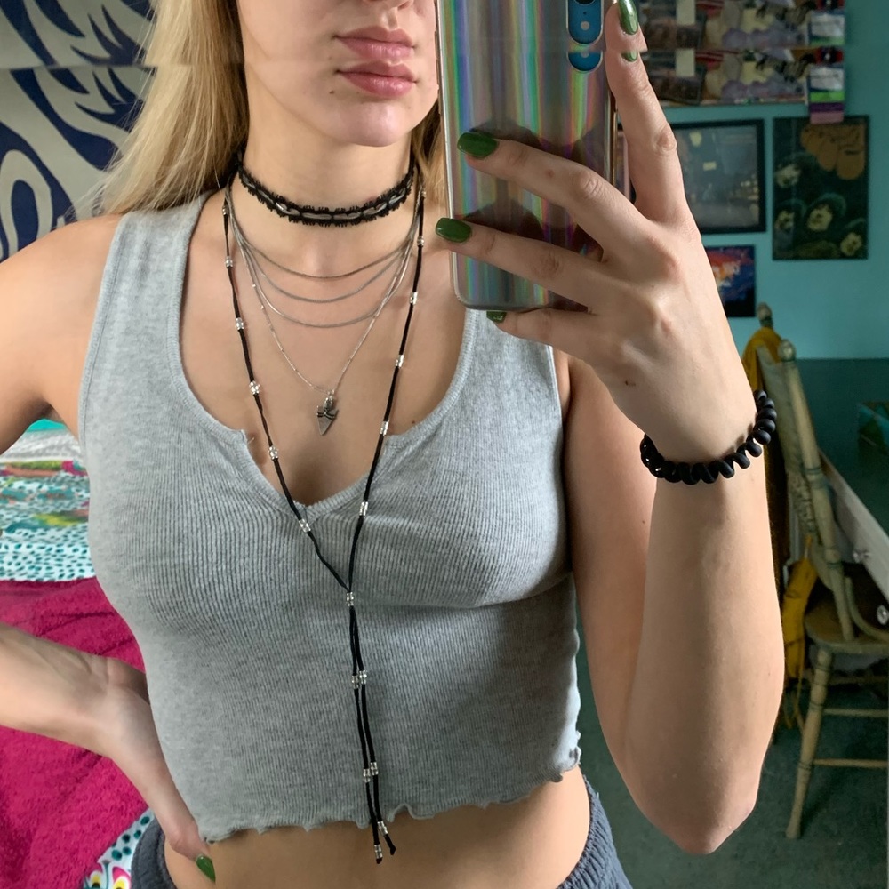Free People Black Layered Necklace